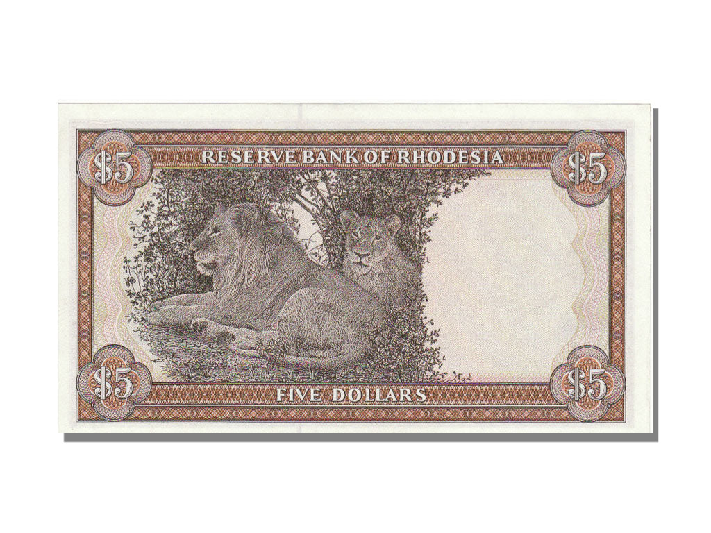 Rhodesia, 5 Dollars, 1978, KM #36b, 1978-10-20, UNC(63), M15