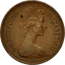Monnaie, Grande-Bretagne, Elizabeth II, New Penny, 1974, TB, Bronze, KM:915