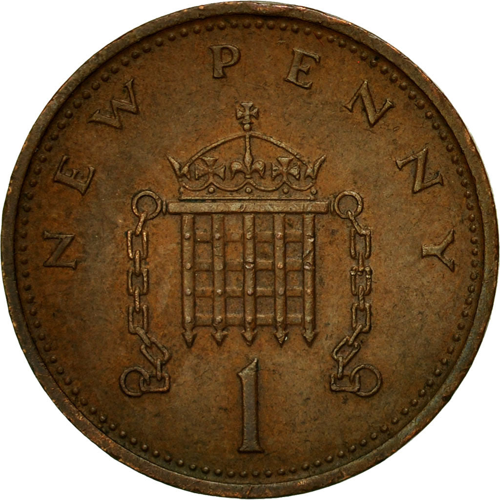 Monnaie, Grande-Bretagne, Elizabeth II, New Penny, 1974, TB, Bronze, KM:915