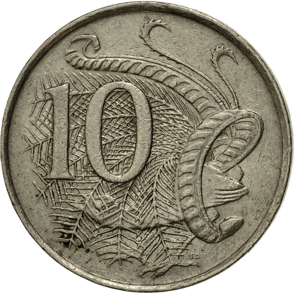 Monnaie, Australie, Elizabeth II, 10 Cents, 1977, Melbourne, TB, Copper-nickel