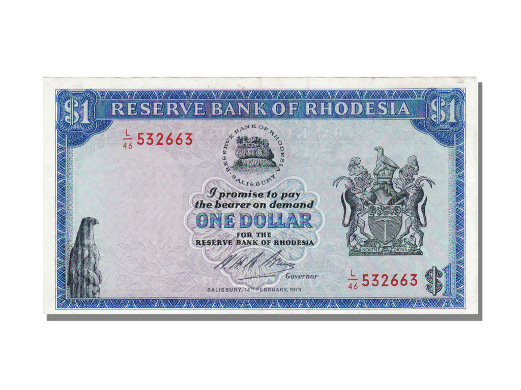 Rhodesia, 1 Dollar, 1973, 1973-02-14, EF(40-45), L46