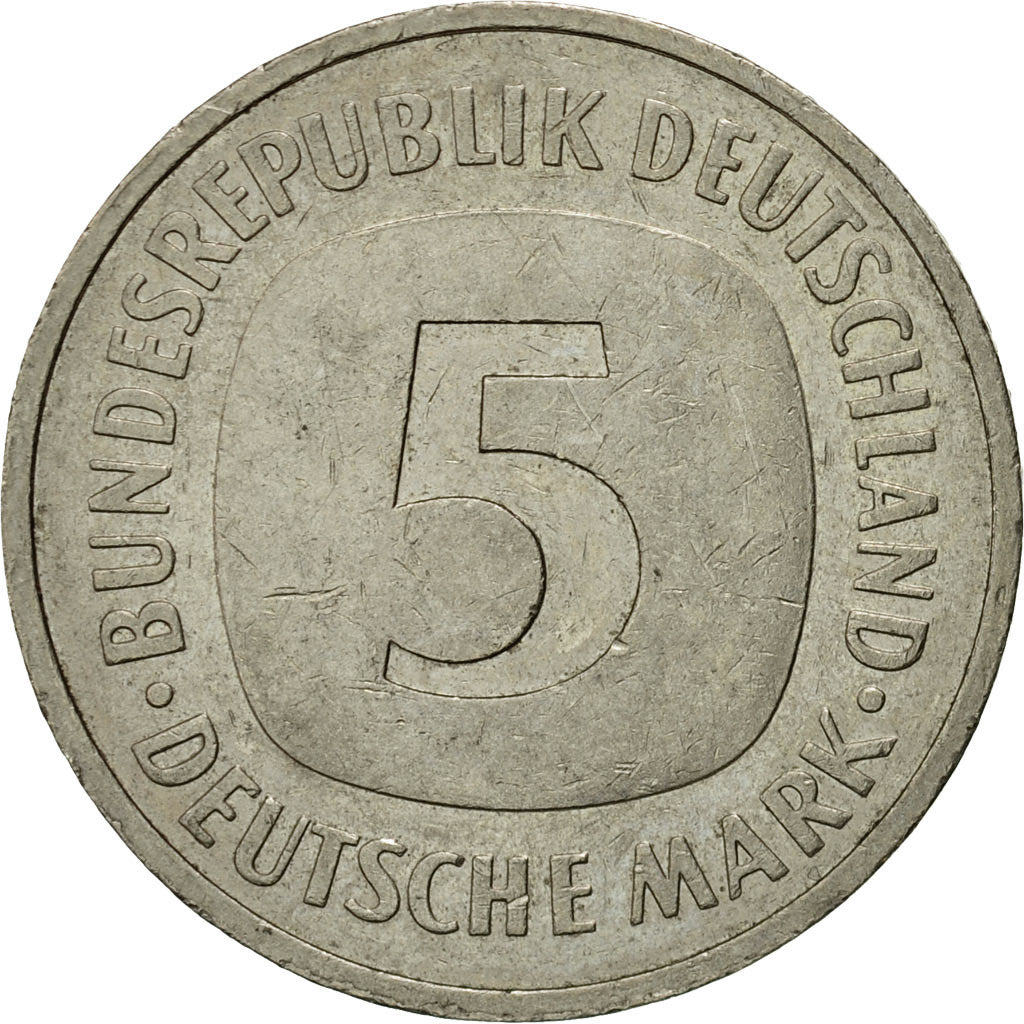 Monnaie, République fédérale allemande, 5 Mark, 1989, Karlsruhe, TTB