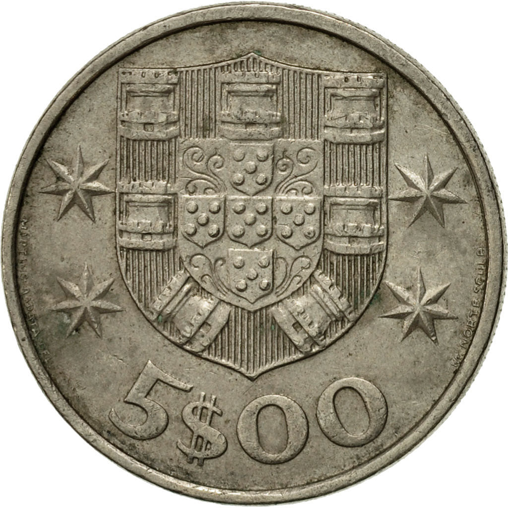 Münze, Portugal, 5 Escudos, 1980, SS, Copper-nickel, KM:591