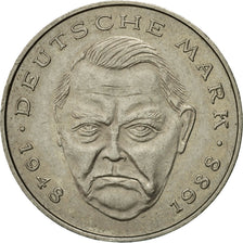 Coin, GERMANY - FEDERAL REPUBLIC, 2 Mark, 1991, Munich, EF(40-45), Copper-Nickel