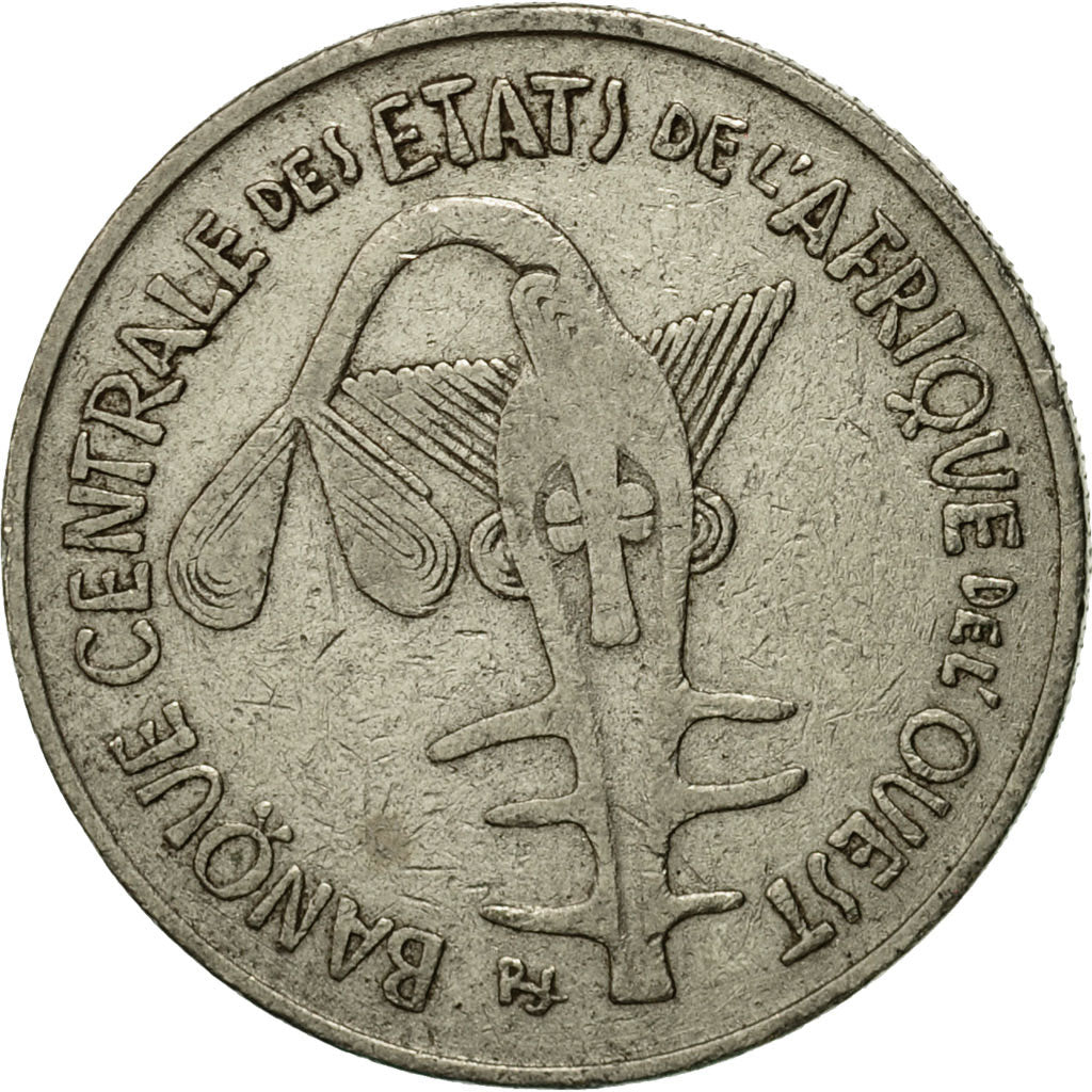 Moneda, Estados del África Occidental, 100 Francs, 1968, Paris, MBC, Níquel