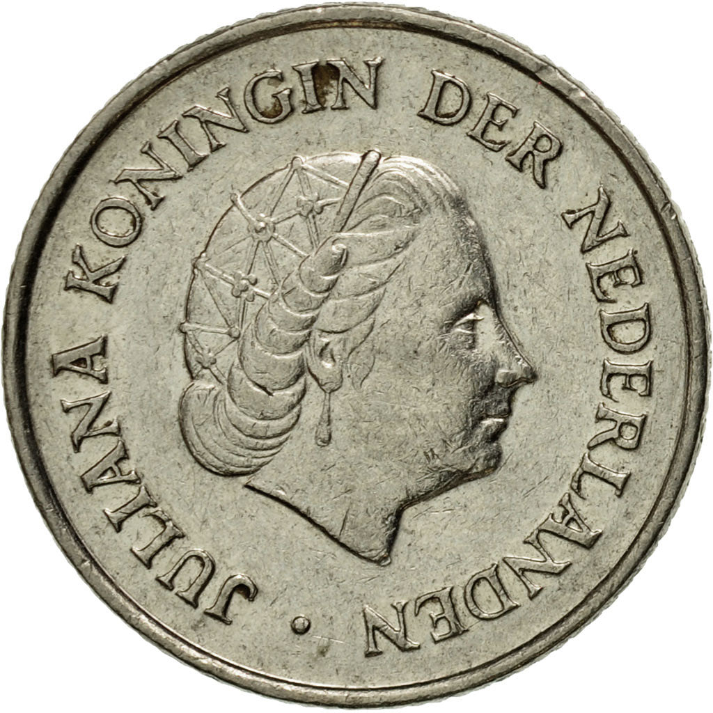Münze, Niederlande, Juliana, 25 Cents, 1972, S, Nickel, KM:183