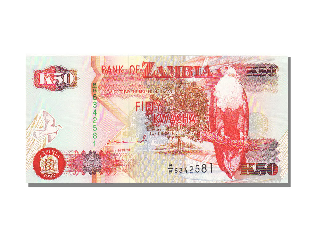 Zambia, 50 Kwacha, 1992, KM #37a, UNC(65-70), BB 6342581