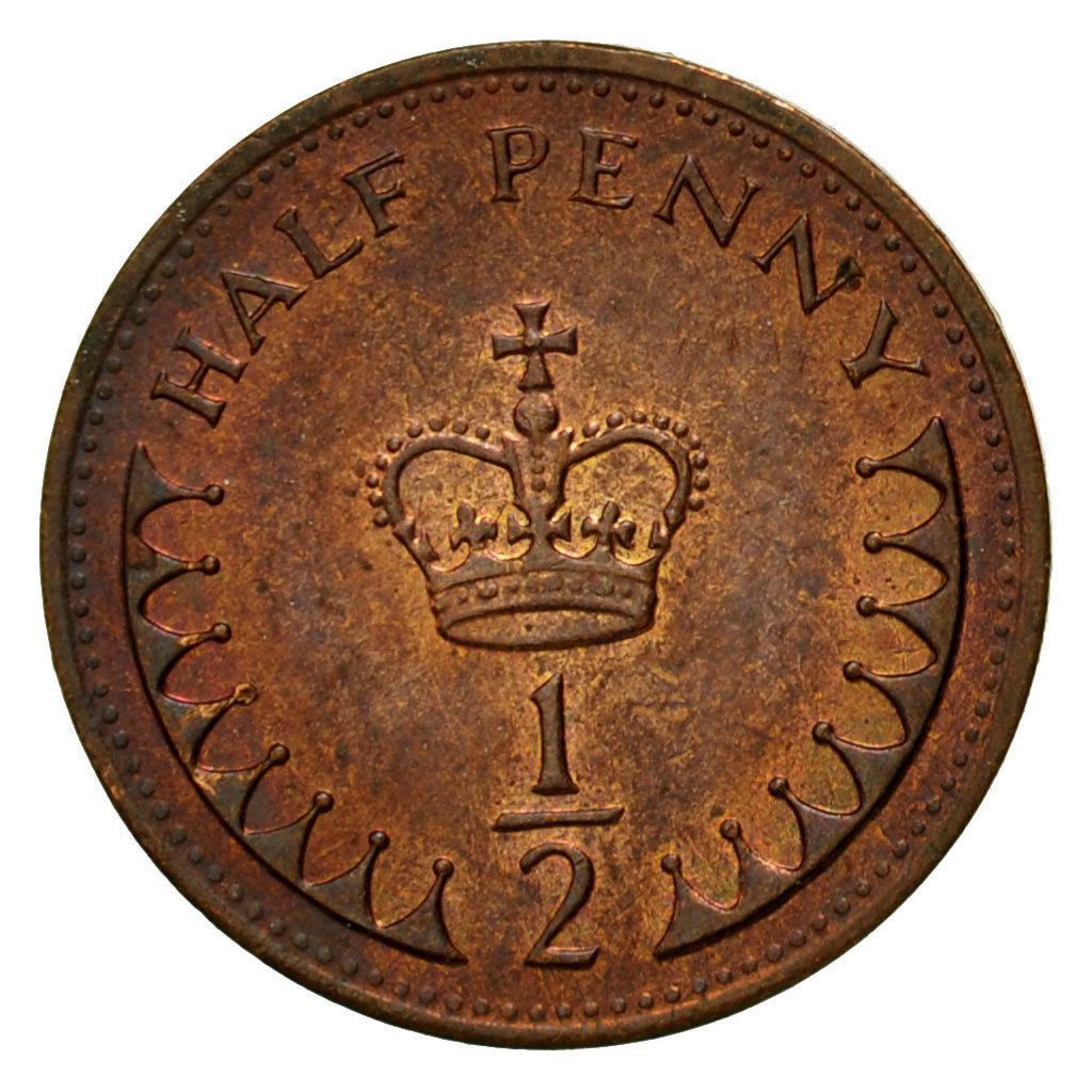 Coin, Great Britain, Elizabeth II, 1/2 Penny, 1983, EF(40-45), Bronze, KM:926