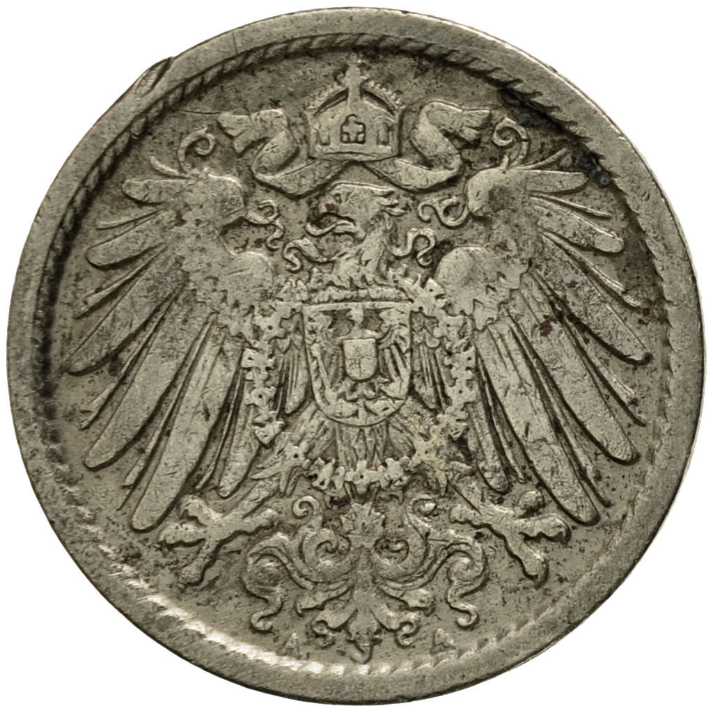 Monnaie, GERMANY - EMPIRE, Wilhelm II, 5 Pfennig, 1904, Berlin, TTB