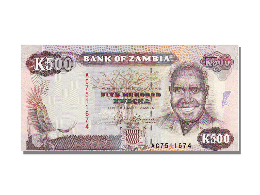 Zambia, 500 Kwacha, 1991, KM #35a, UNC(65-70), AC 7511674