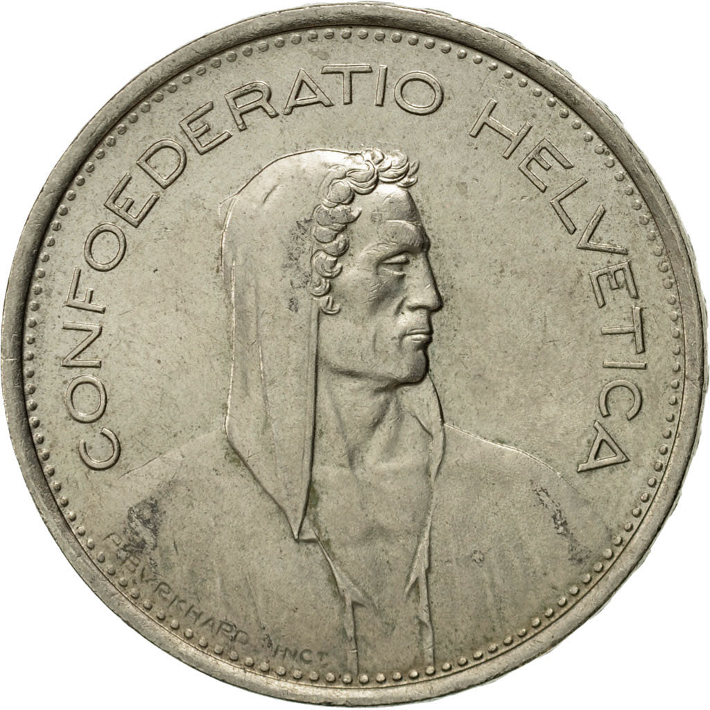 Coin, Switzerland, 5 Francs, 1970, Bern, EF(40-45), Copper-nickel, KM:40a.1