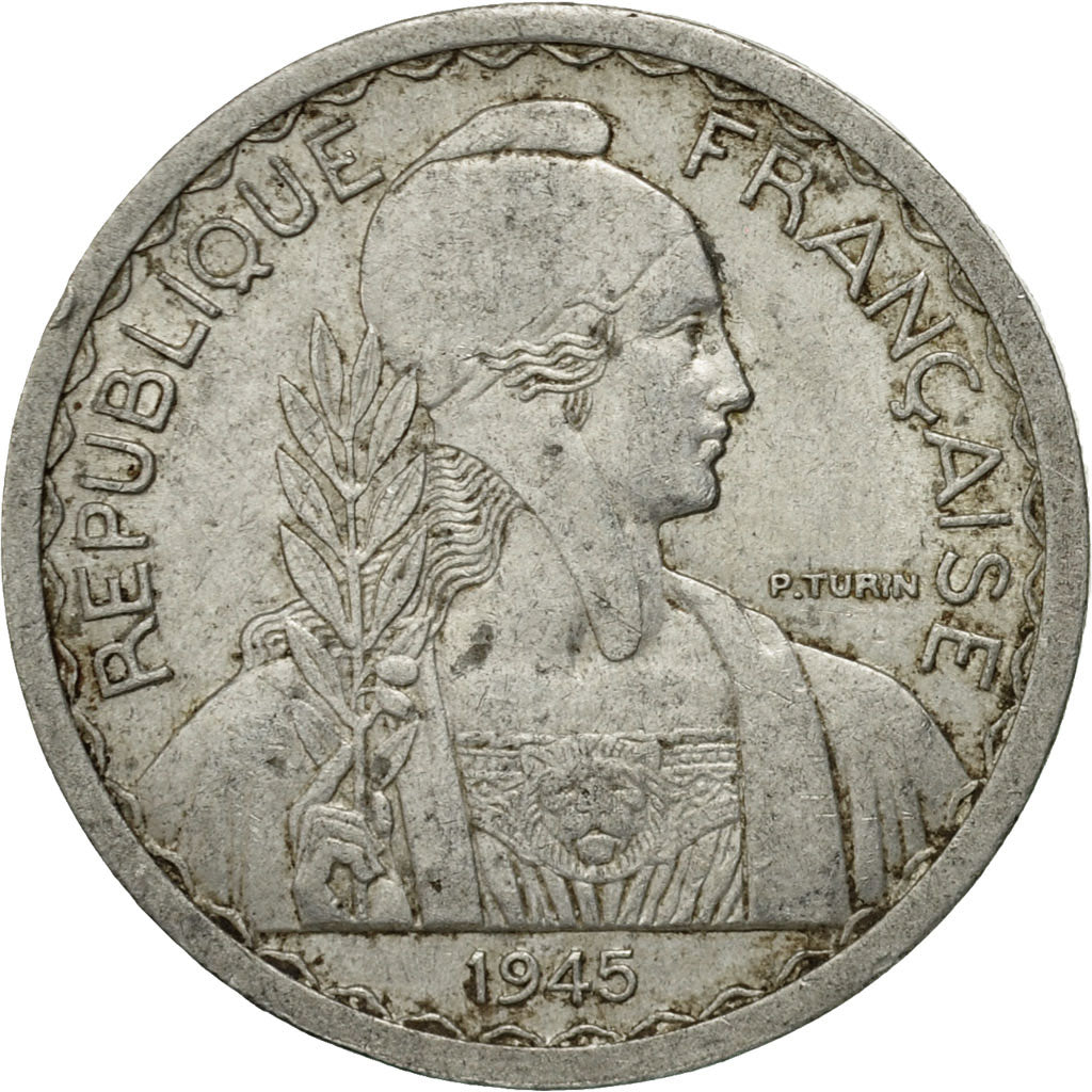 Monnaie, FRENCH INDO-CHINA, 20 Cents, 1945, Paris, TB, Aluminium, KM:29.1