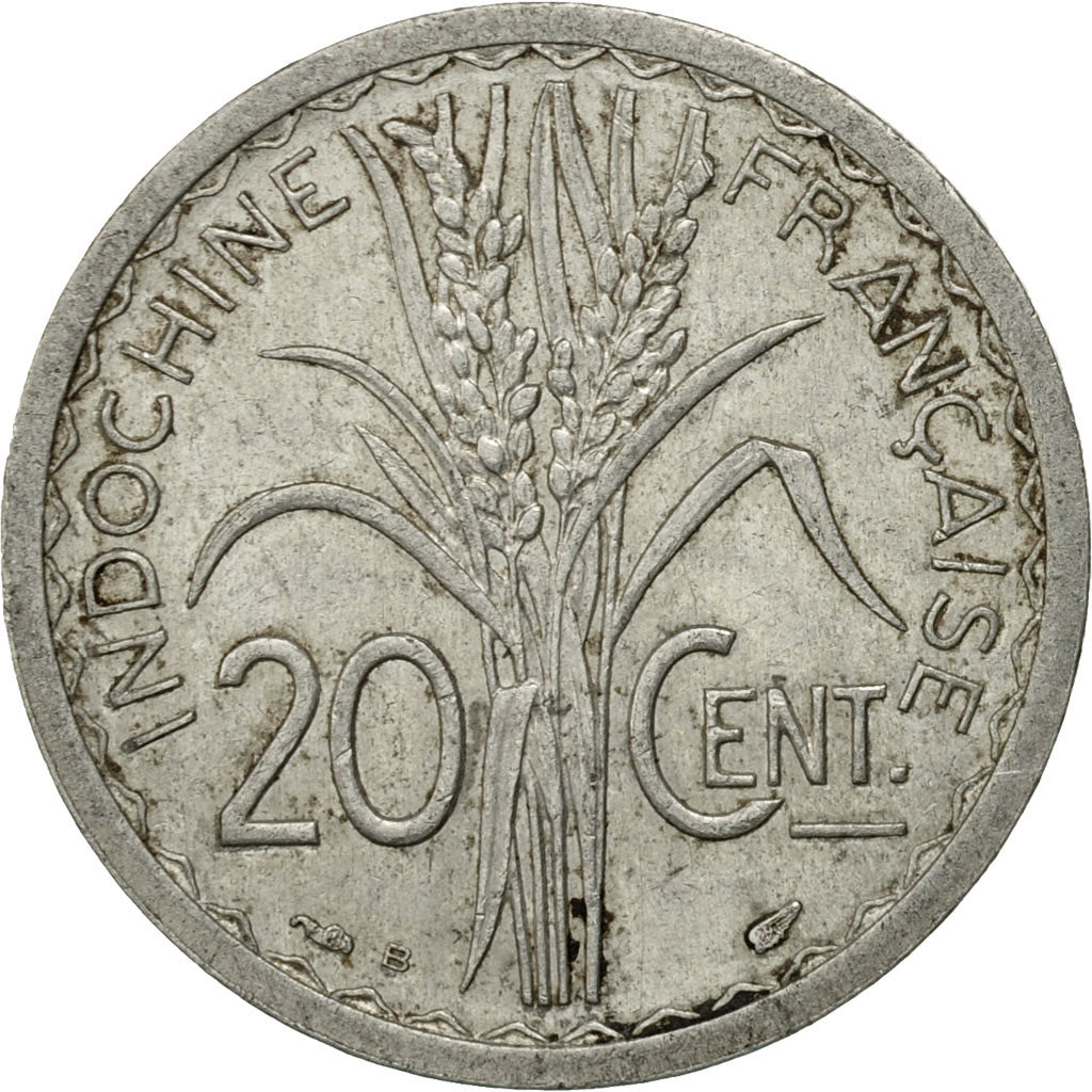 Monnaie, FRENCH INDO-CHINA, 20 Cents, 1945, Paris, TB, Aluminium, KM:29.1
