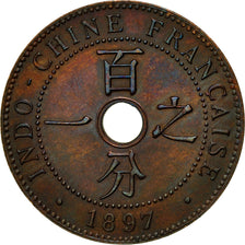 Munten, FRANS INDO-CHINA, Cent, 1897, ZF, Bronze, KM:8