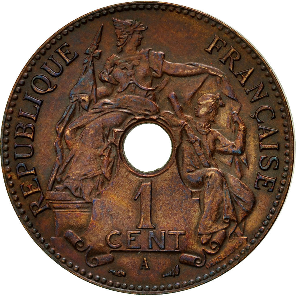 Coin, FRENCH INDO-CHINA, Cent, 1897, EF(40-45), Bronze, KM:8