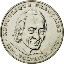 Moneta, Francja, Voltaire, 5 Francs, 1994, Paris, AU(55-58), Nikiel, KM:1063