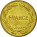 Coin, France, France Libre, 2 Francs, 1944, Philadelphia, EF(40-45), Brass