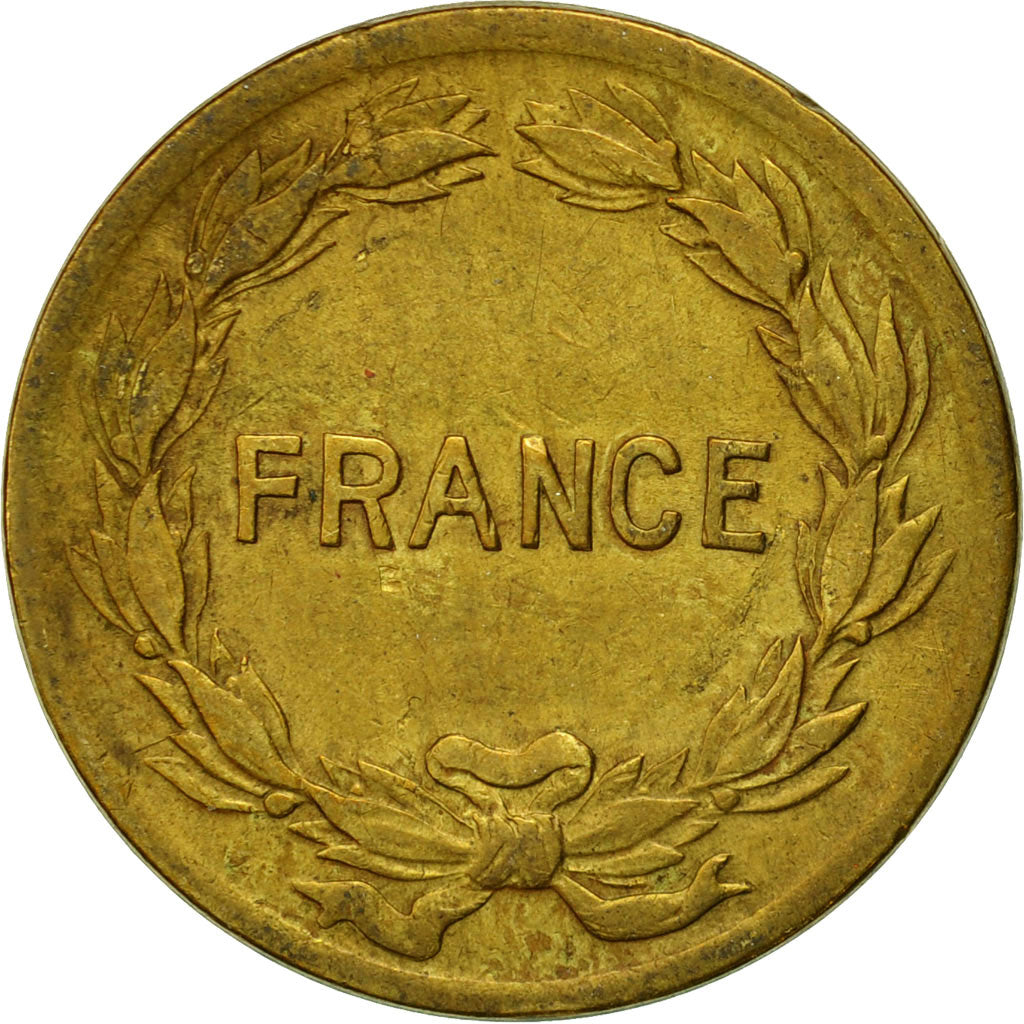 Coin, France, France Libre, 2 Francs, 1944, Philadelphia, EF(40-45), Brass