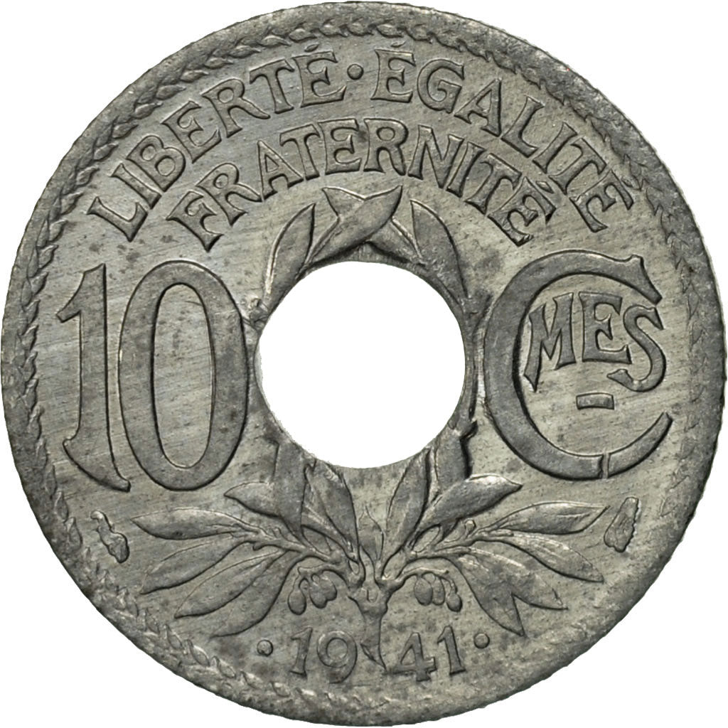Coin, France, Lindauer, 10 Centimes, 1941, Paris, EF(40-45), Zinc, KM:896