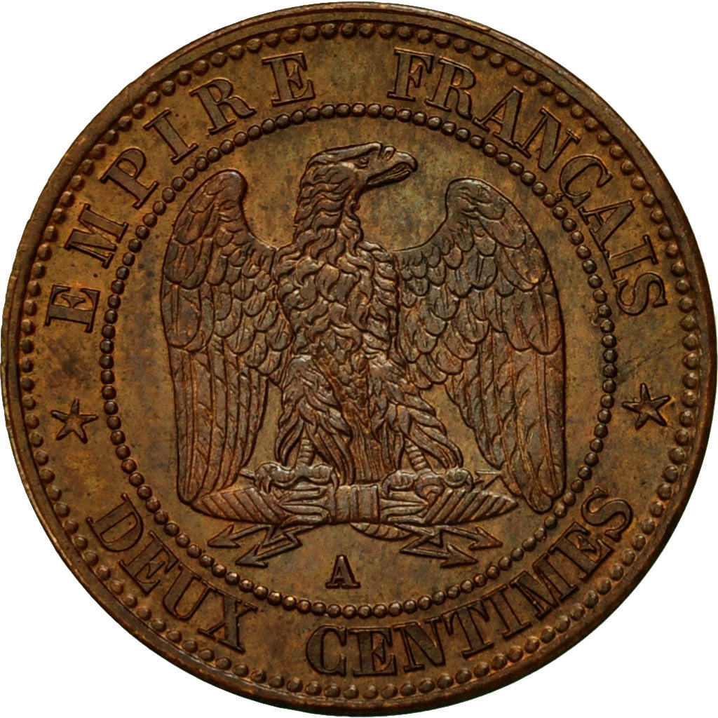 Coin, France, Napoleon III, Napoléon III, 2 Centimes, 1855, Paris, EF(40-45)