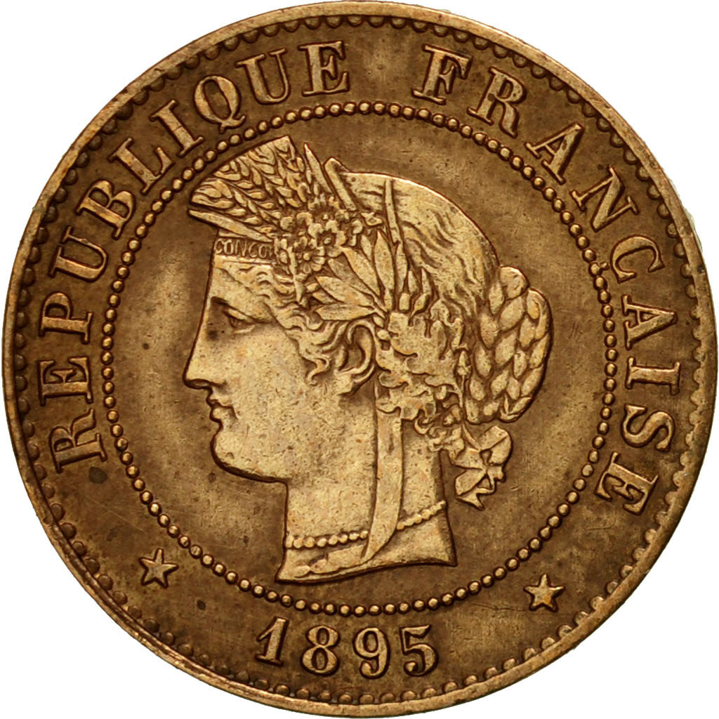 Moneta, Francja, Cérès, Centime, 1895, Paris, AU(55-58), Bronze, KM:826.1
