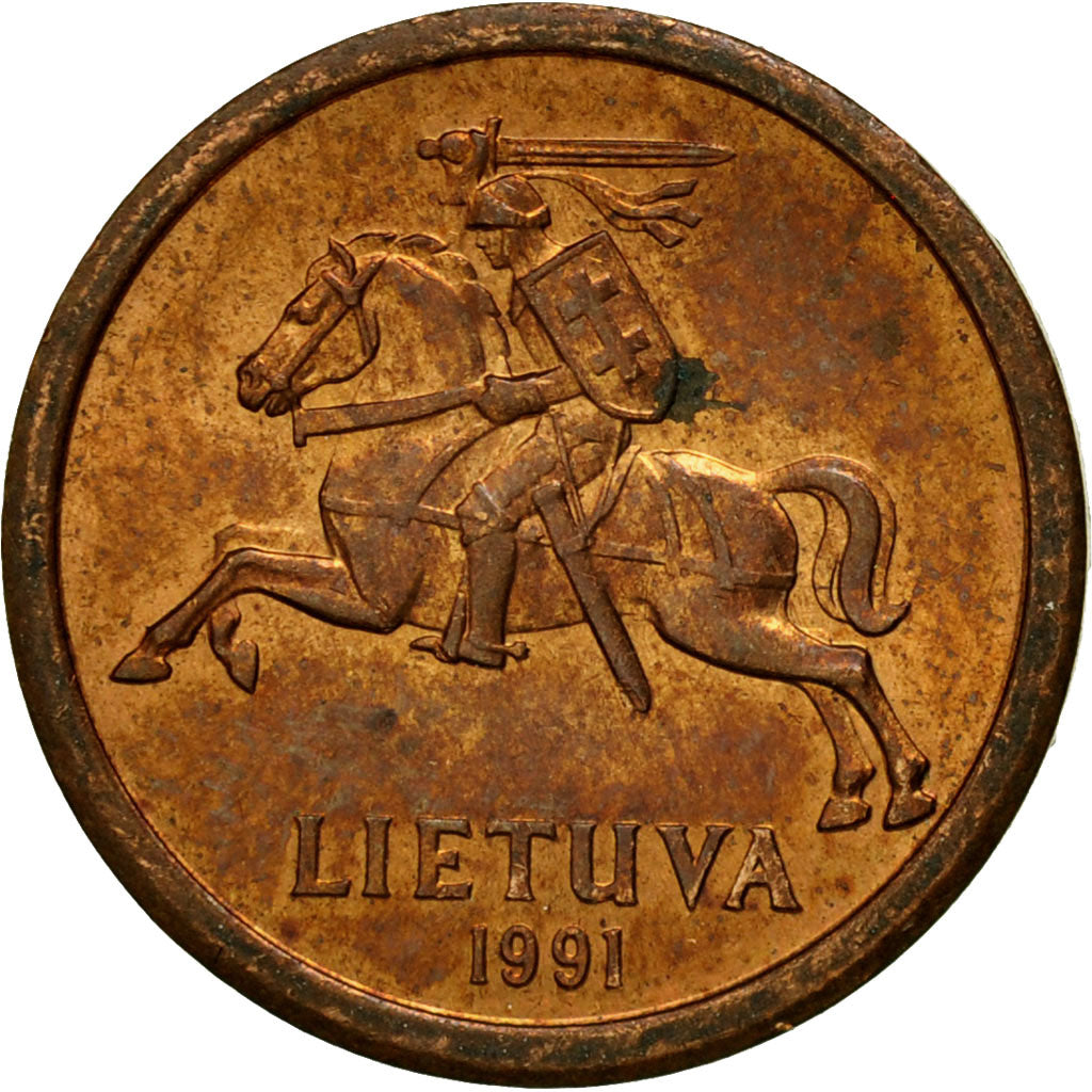 Münze, Lithuania, 10 Centu, 1991, S, Bronze, KM:88