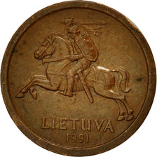 Münze, Lithuania, 10 Centu, 1991, SS, Bronze, KM:88