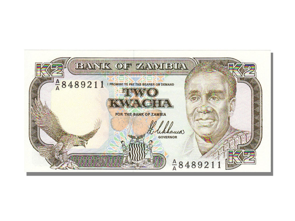 Zambia, 2 Kwacha, 1989, FDS