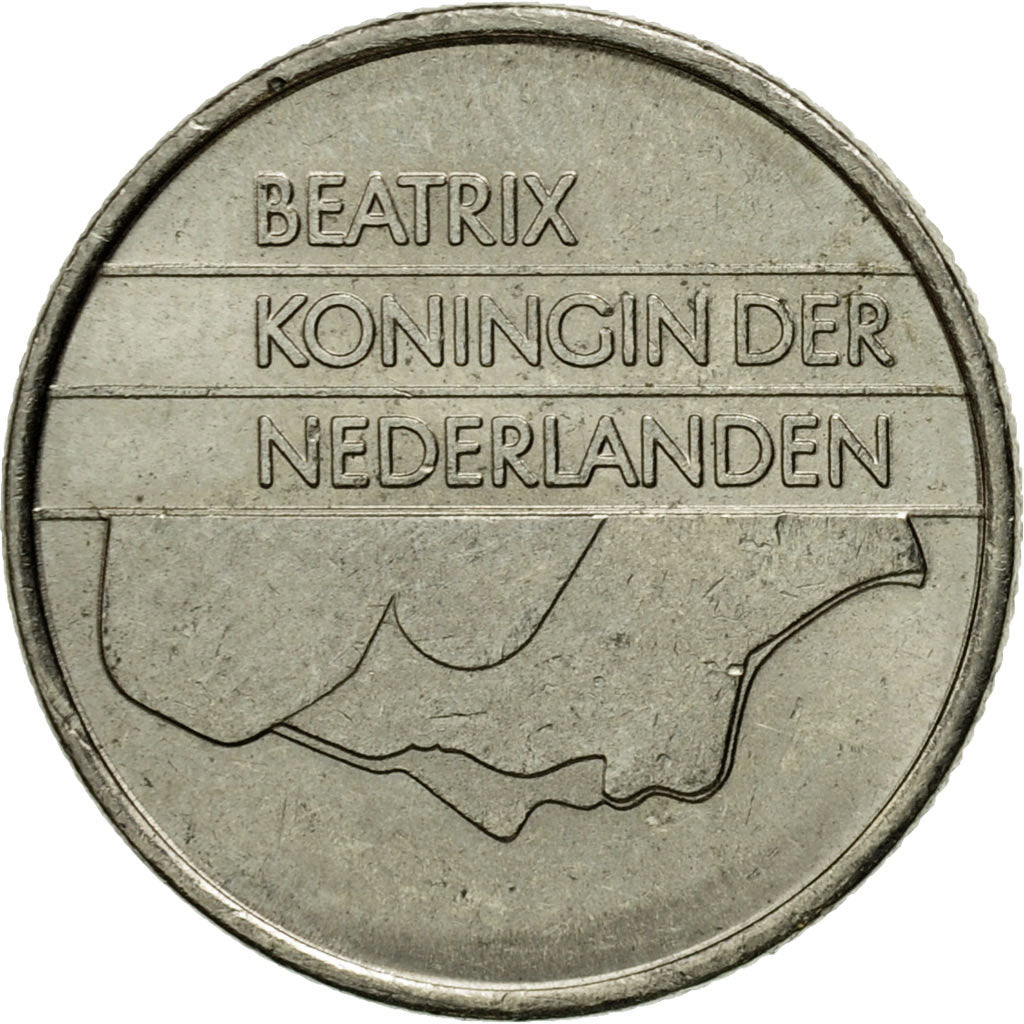 Münze, Niederlande, Beatrix, 25 Cents, 1986, SS, Nickel, KM:204