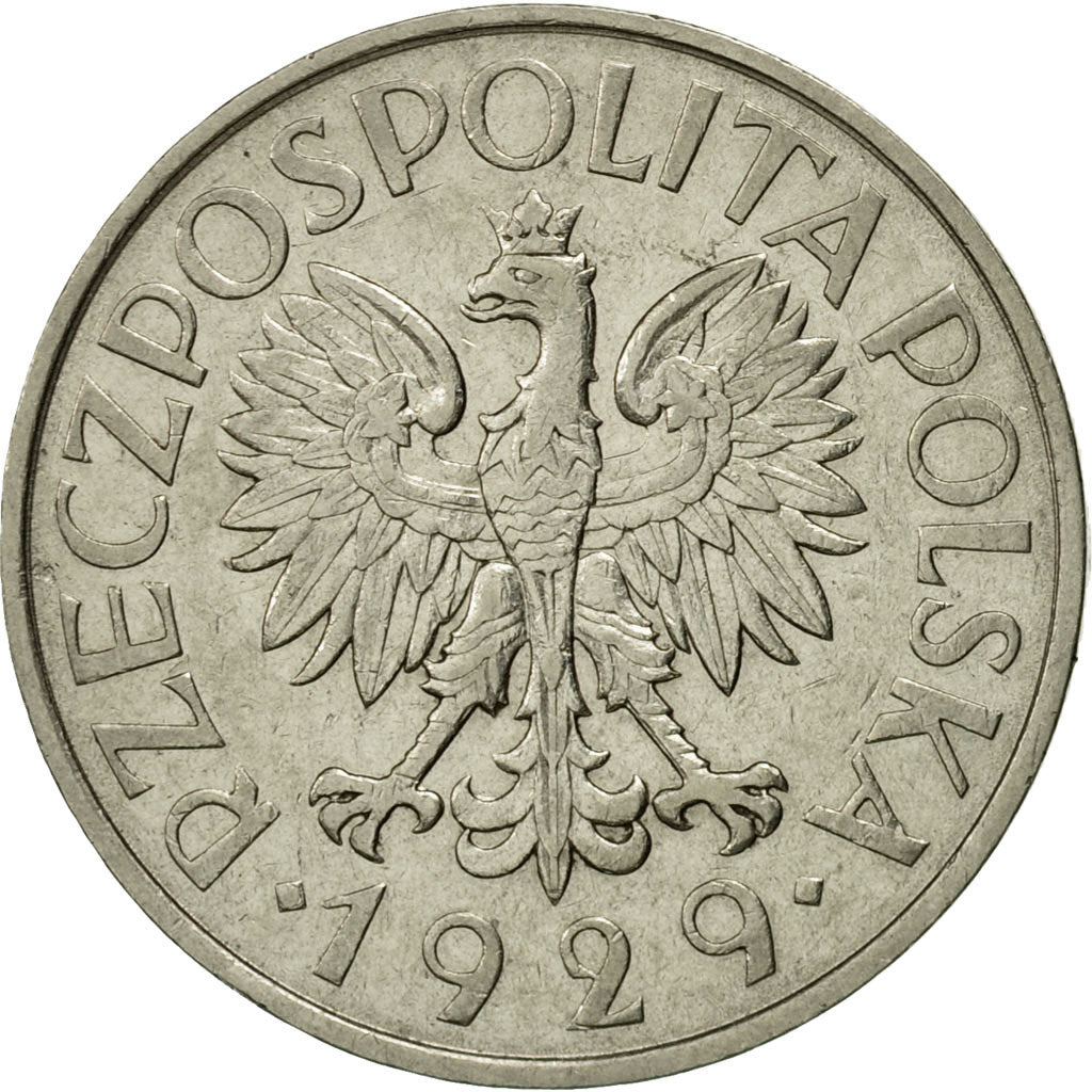 Coin, Poland, Zloty, 1929, Warsaw, EF(40-45), Nickel, KM:14