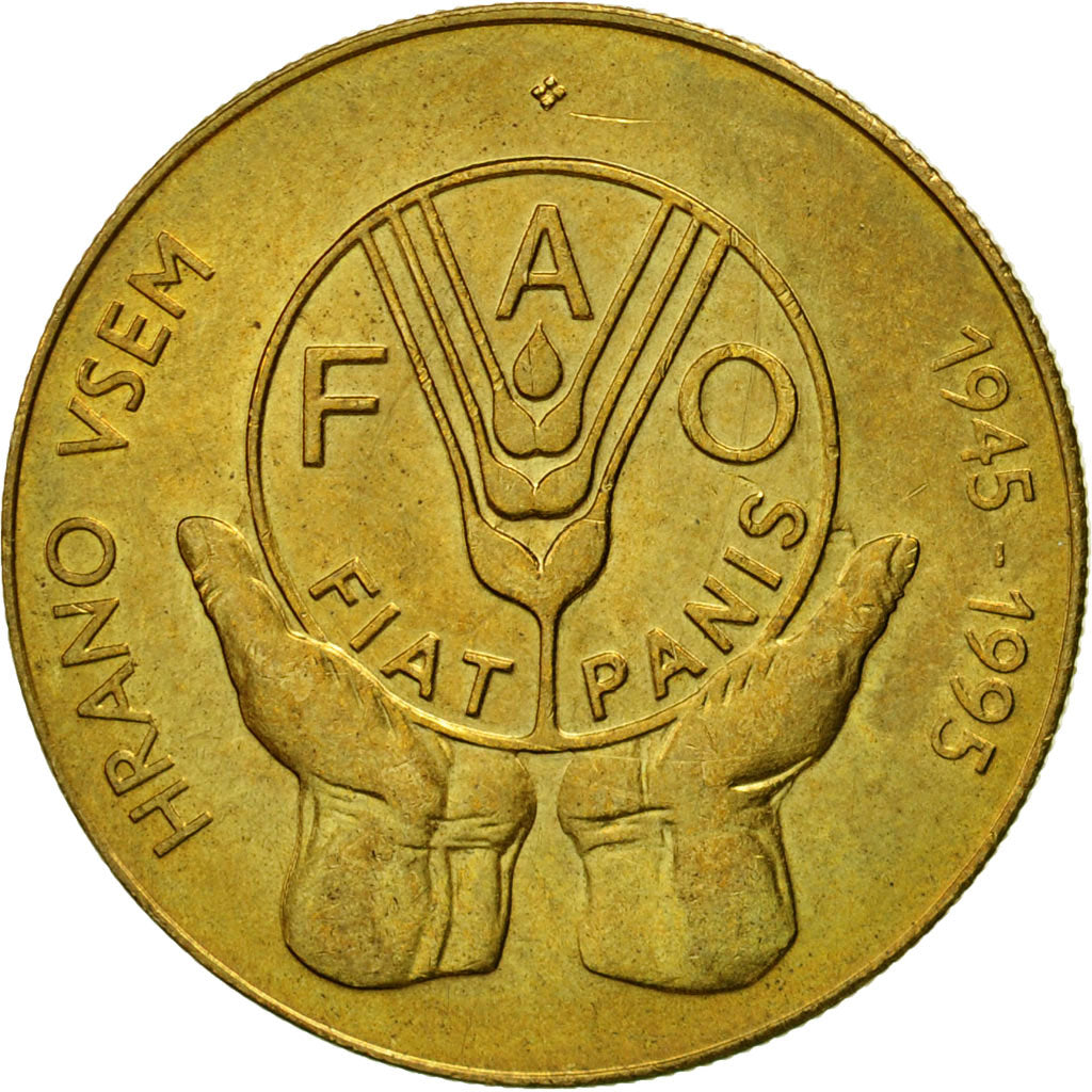 Monnaie, Slovénie, 5 Tolarjev, 1995, TTB, Nickel-brass, KM:21