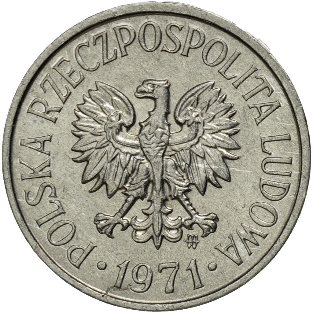 Coin, Poland, 5 Groszy, 1971, Warsaw, AU(55-58), Aluminum, KM:A46