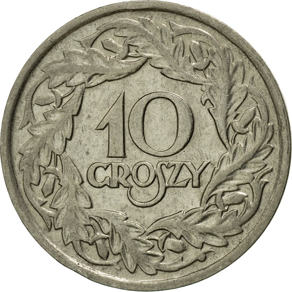 Coin, Poland, 10 Groszy, 1923, Warsaw, AU(55-58), Zinc, KM:36