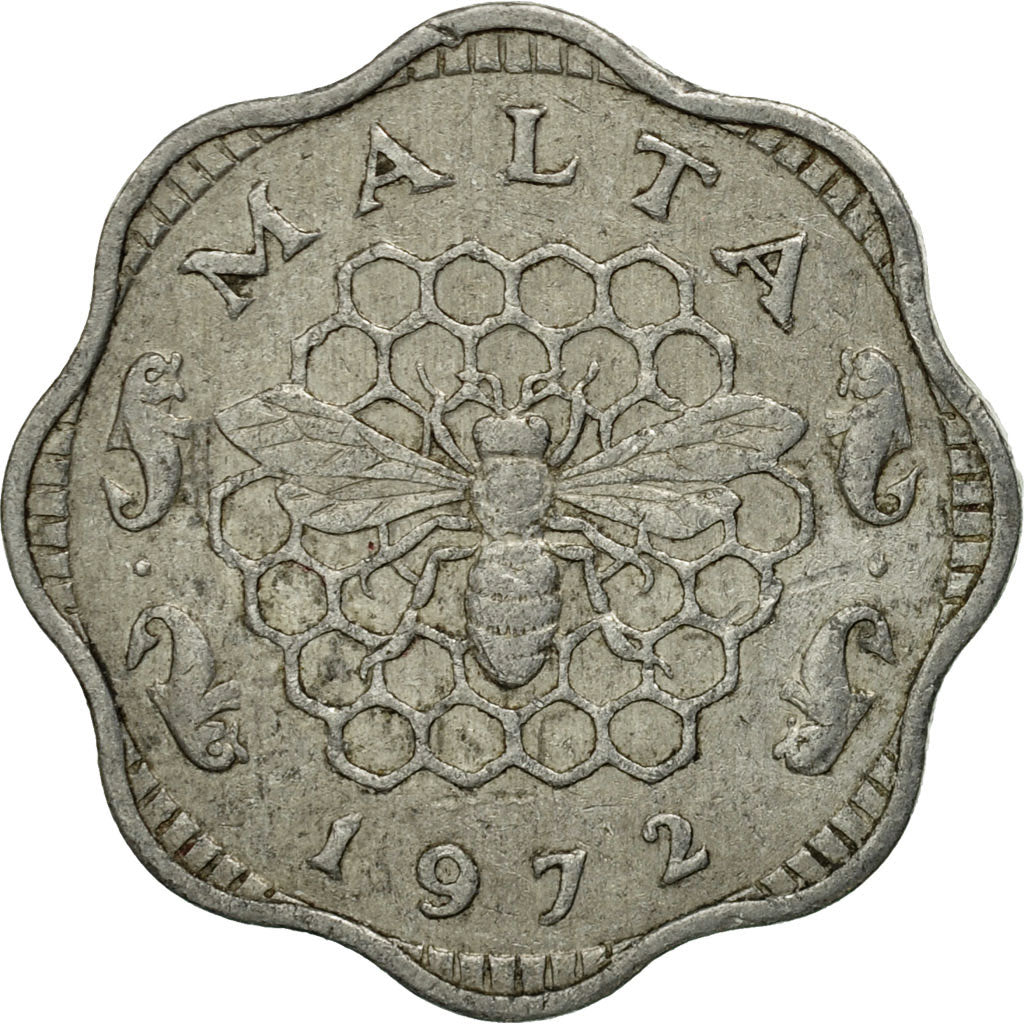 Coin, Malta, 3 Mils, 1972, British Royal Mint, EF(40-45), Aluminum, KM:6