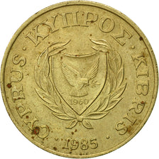 Moneta, Cipro, 20 Cents, 1985, MB, Nichel-ottone, KM:57.2