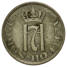 Moneta, Norwegia, Haakon VII, 10 Öre, 1919, VF(20-25), Srebro, KM:372