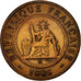 Moneda, INDOCHINA FRANCESA, Cent, 1885, Paris, MBC, Bronce, KM:1