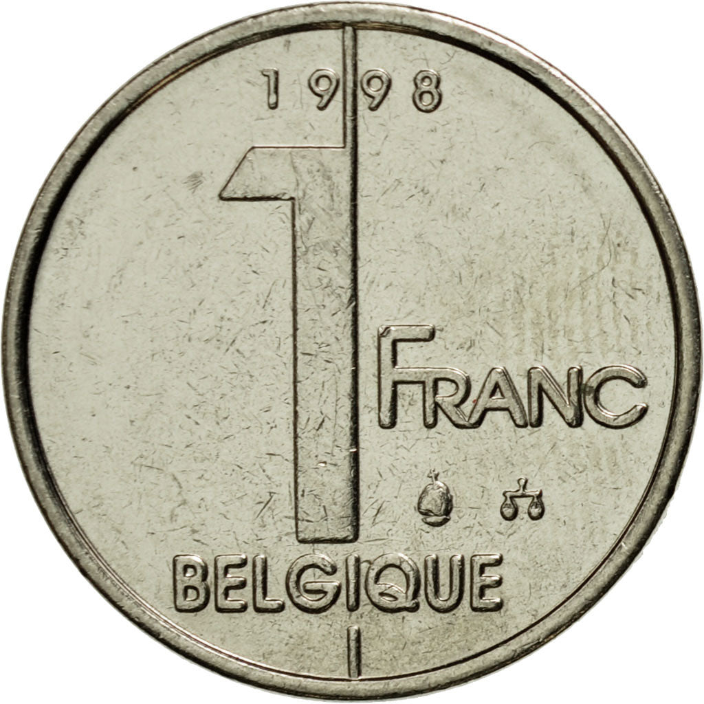 Moneta, Belgio, Albert II, Franc, 1998, Brussels, SPL-, Ferro placcato nichel