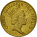 Moneta, Hong Kong, Elizabeth II, 10 Cents, 1985, EF(40-45), Mosiądz niklowy