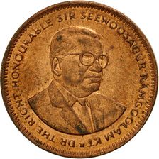 Coin, Mauritius, 5 Cents, 1990, EF(40-45), Copper Plated Steel, KM:52