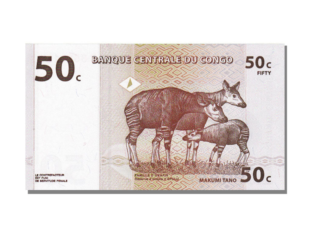 Congo Democratic Republic, 50 Centimes, 1997, KM #84a, 1997-11-01, UNC(65-70),..
