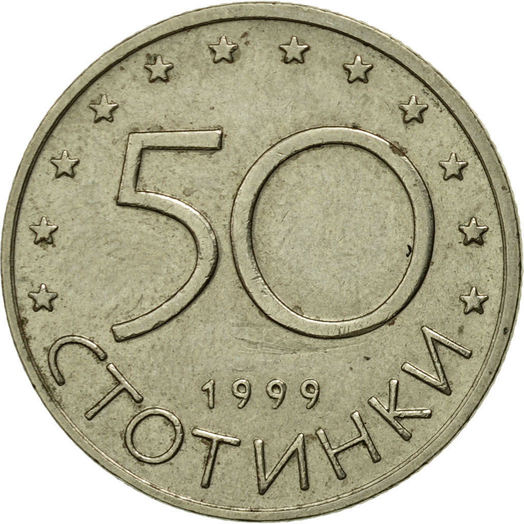 Monnaie, Bulgarie, 50 Stotinki, 1999, TTB, Copper-Nickel-Zinc, KM:242