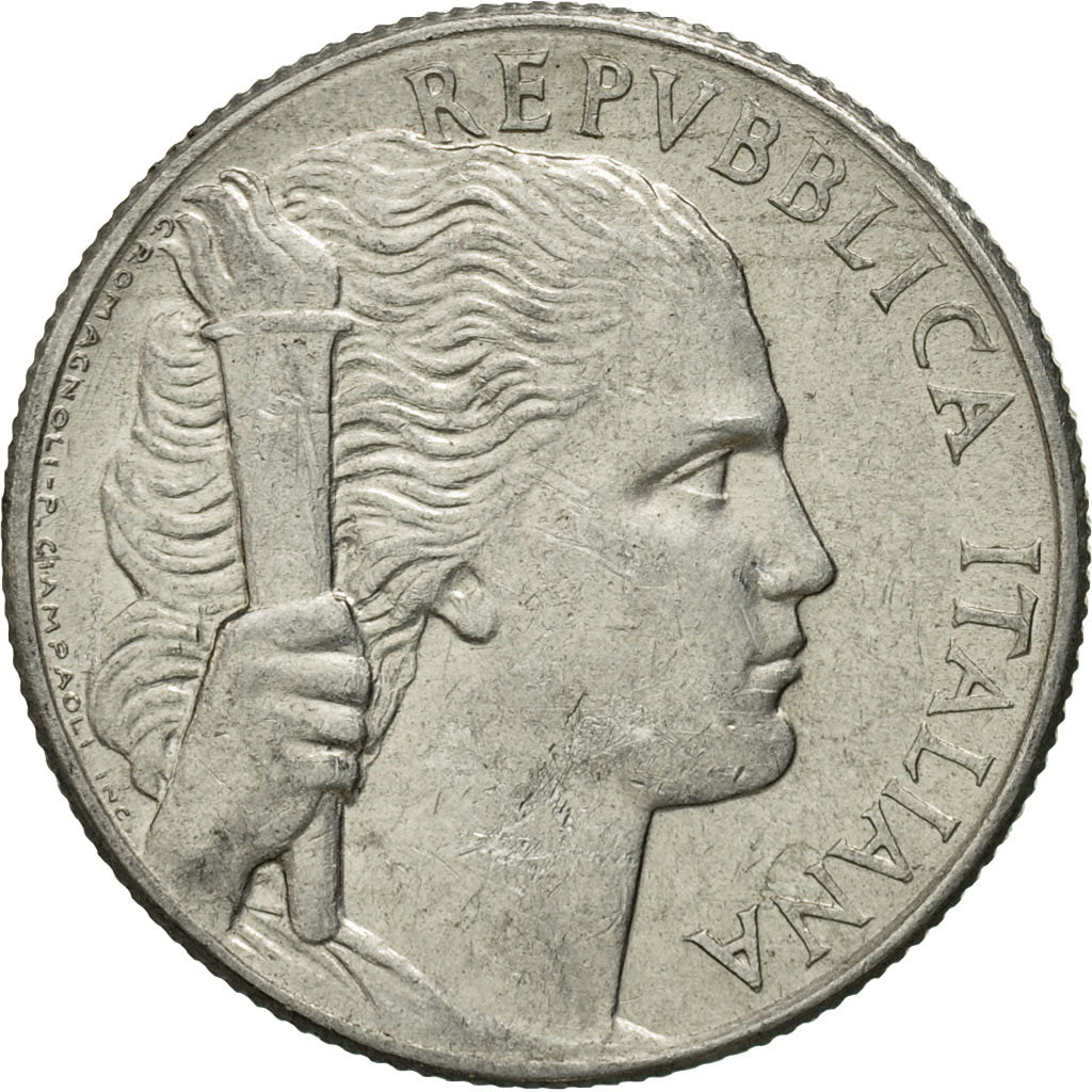 Coin, Italy, 5 Lire, 1948, Rome, EF(40-45), Aluminum, KM:89