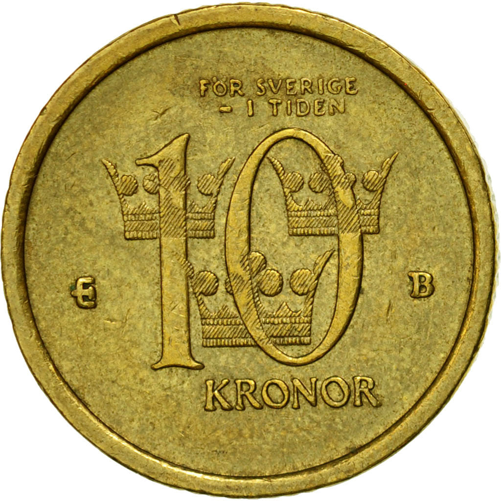 Coin, Sweden, Carl XVI Gustaf, 10 Kronor, 2002, Eskilstuna, AU(55-58)