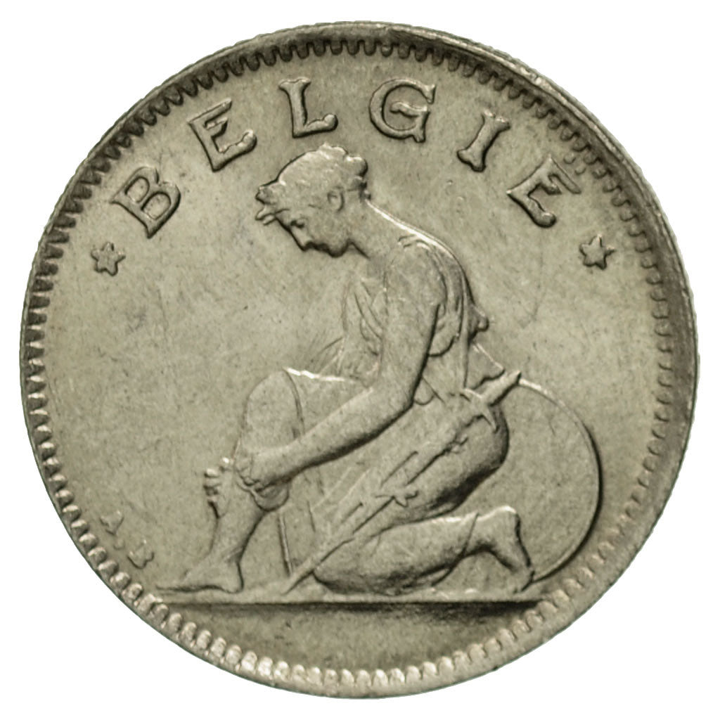 Coin, Belgium, 50 Centimes, 1928, AU(55-58), Nickel, KM:88