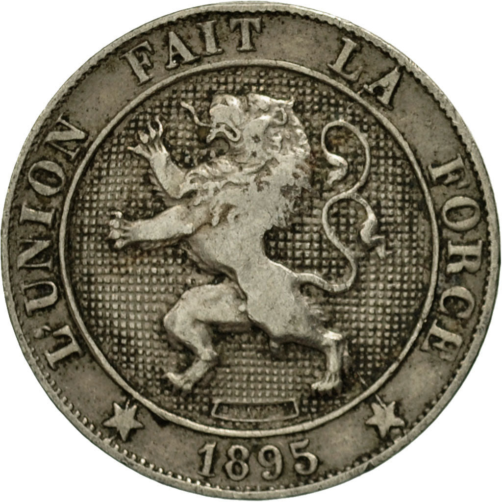 Coin, Belgium, Leopold II, 5 Centimes, 1895, EF(40-45), Copper-nickel, KM:40