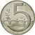 Moneta, Czechy, 5 Korun, 1993, AU(55-58), Nickel platerowany stalą, KM:8