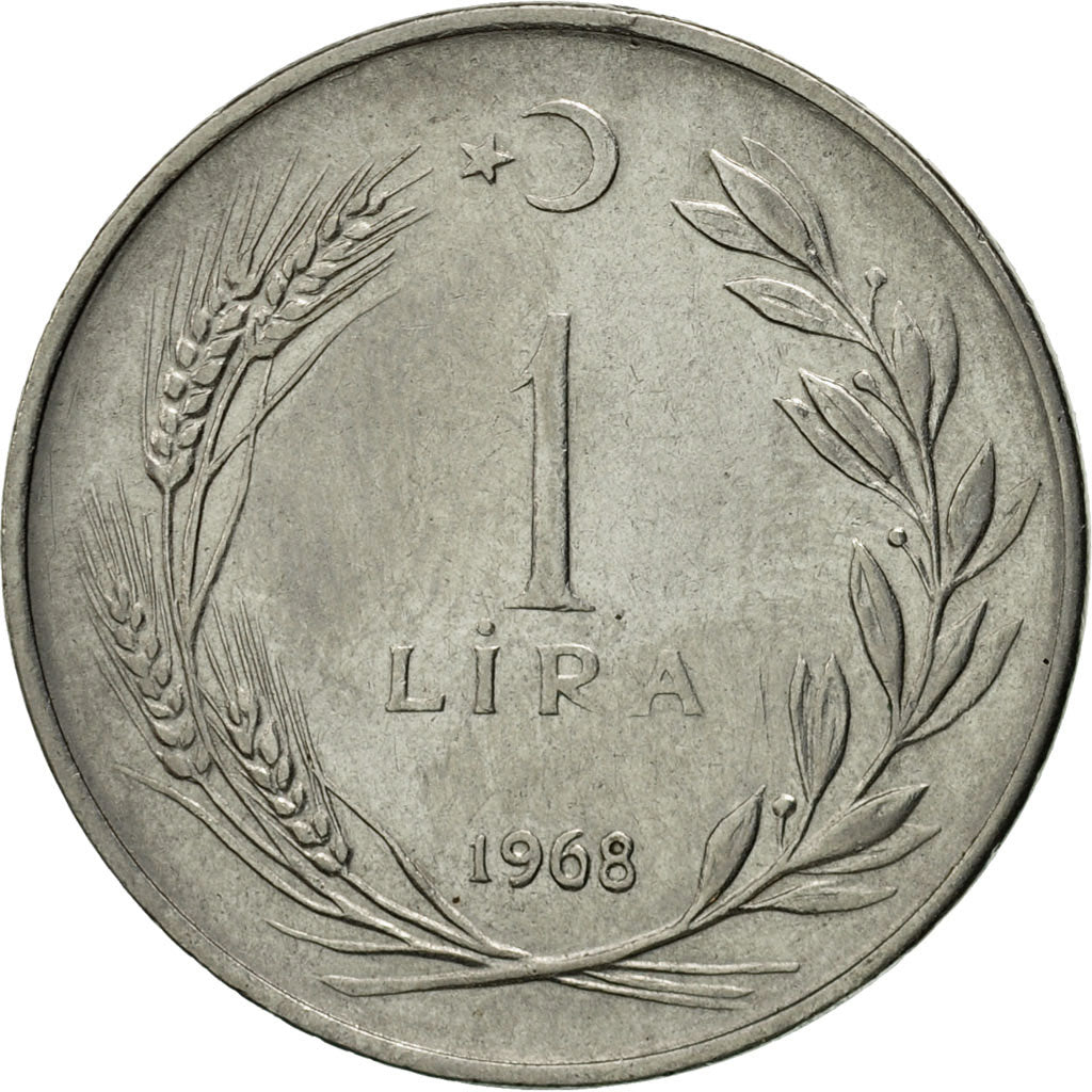 Münze, Türkei, Lira, 1968, VZ, Stainless Steel, KM:889a.2
