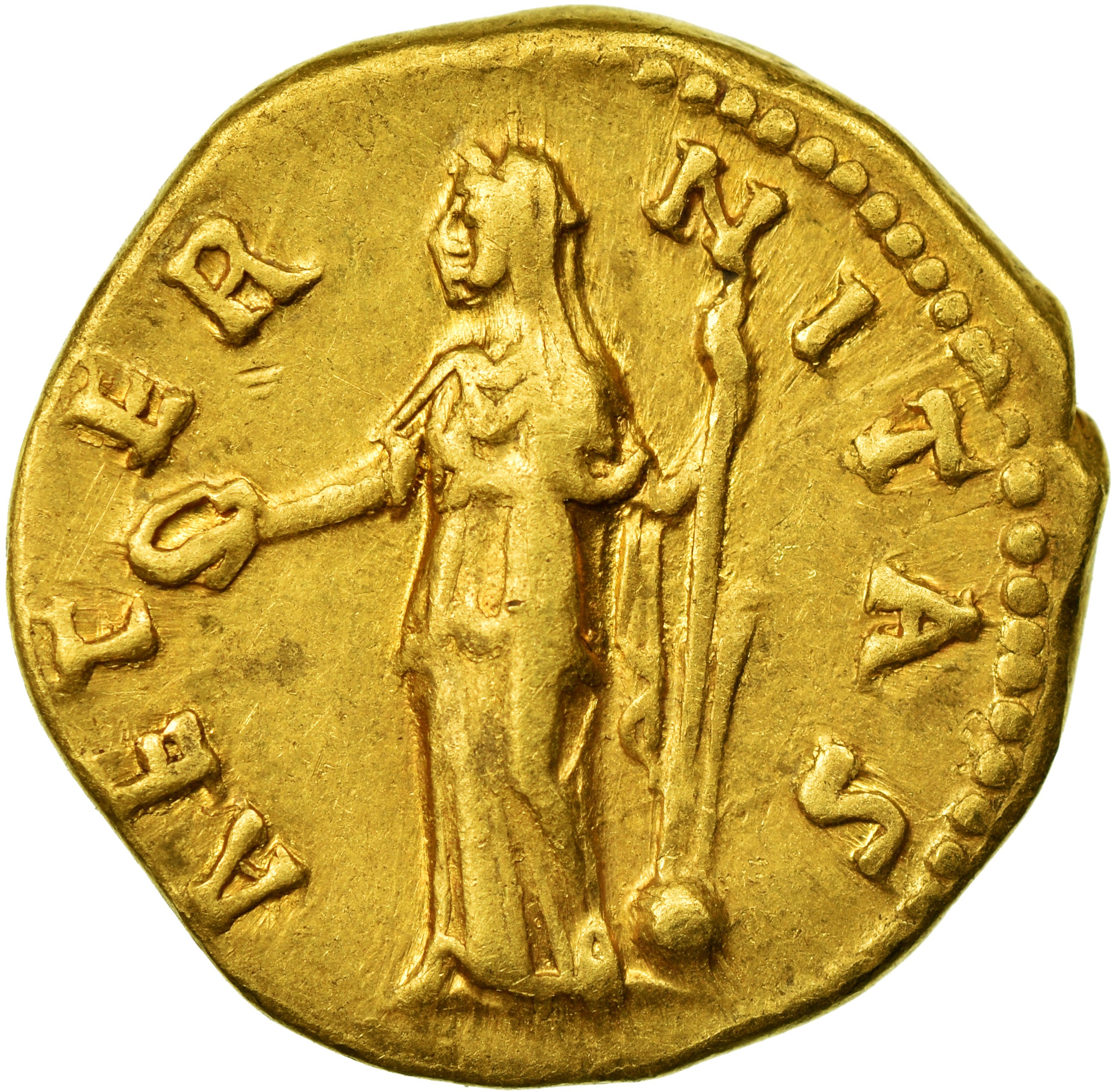 Monnaie, Faustine I, Aureus, après 141, Rome, TTB+, Or, RIC:349a