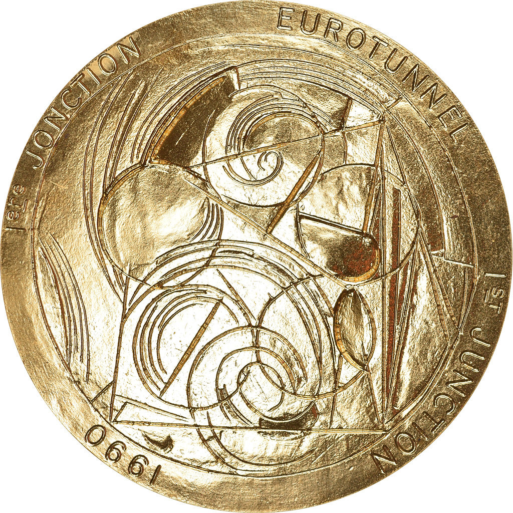 Francia, medalla, Eurotunnel, Première Jonction, Politics, Society, War, 1990